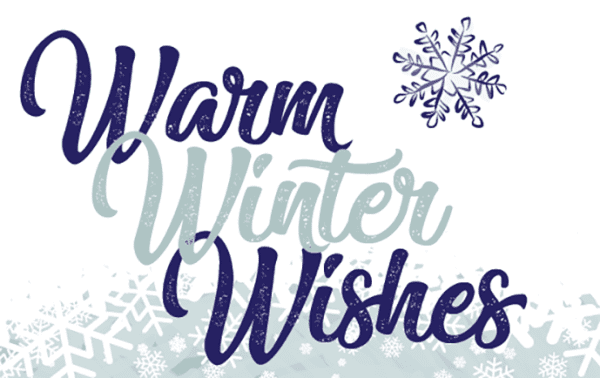 The words Warm Winter Wishes